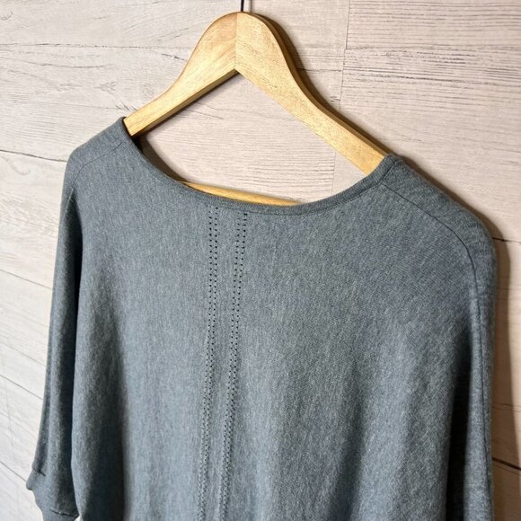 J Jill Sweater Size Large Faded Teal Long Sleeve Dolman Sleeve Knit 3/4 Sleeve - Picture 13 of 16